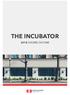 THE INCUBATOR 2018 COURSE OUTLINE