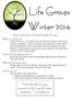 Life Groups Winter 2014