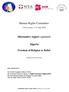 Human Rights Committee. Alternative report (updated) Algeria