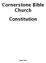 Cornerstone Bible Church Constitution