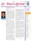 ST. PAUL S LETTER. The Rector s Letter. Inside This Issue. News this Month