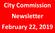 City Commission Newsletter February 22, 2019