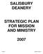 SALISBURY DEANERY STRATEGIC PLAN FOR MISSION AND MINISTRY. Version 1 dated 20 May 07