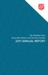 The Salvation Army Greenville, Pickens and Oconee Counties 2017 ANNUAL REPORT