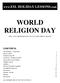 WORLD RELIGION DAY.