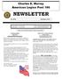 Charles E. Murray American Legion Post 186 NEWSLETTER. No July-August Office Phone Website