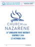 31 st ZIMBABWE WEST DISTRICT ASSEMBLY OCTOBER 2016