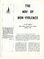 WAY OF THE NON-VIOLENCE. by Pat Hoff man. staff member, National Farm Worker Ministry, USA