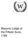 Masonic Lodge of the Fifteen Suns, 1789