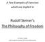 Rudolf Steiner s The Philosophy of Freedom