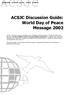 ACSJC Discussion Guide: World Day of Peace Message 2002
