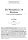 The Metaphysics of Freedom