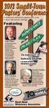 Pastors Conference. October 1-3. Calvary Church. Rural Home Missionary Association. Walt Wiley. Kendra Smiley. H.B. London