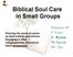 Biblical Soul Care in Small Groups
