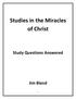 Studies in the Miracles of Christ