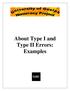 About Type I and Type II Errors: Examples
