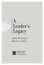 A Leader s Legacy. James M. Kouzes Barry Z. Posner