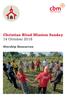 Christian Blind Mission Sunday 14 October Worship Resources