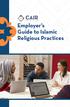 Employer s Guide to Islamic Religious Practices