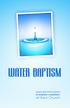 essential information for baptism candidates at Rock Church