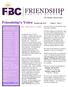 Friendship s Voice Newsletter July 2013 Volume 3 Issue 4