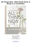 All Things New - Bible Study Book: A Study on 2 Corinthians
