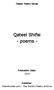Qateel Shifai - poems -