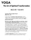 The Art of Spiritual Transformation. RELG 351 * Fall 2015
