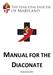 MANUAL FOR THE DIACONATE
