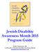 Jewish Disability Awareness Month 2013 Program Guide