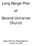 Long Range Plan of Second Unitarian Church