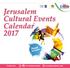 Cultural Events Calendar 2017