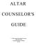 ALTAR COUNSELOR'S GUIDE