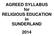 AGREED SYLLABUS for RELIGIOUS EDUCATION in SUNDERLAND 2014
