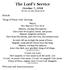 The Lord s Service. October 7, 2018 *All who are able, please stand.
