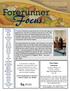 Focus. Forerunner. Men Matter Luncheon Tuesday, February 10 11:55 am - 12:55 pm Pisgah Forest Baptist Church Cost: $5. February 2015 Volume 25 Issue 2