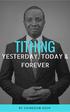 TITHING YESTERDAY, TODAY & FOREVER