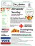 All Saints Sunday This Sunday, November 4th POTLUCK: 10-11AM