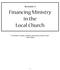 Financing Ministry in the Local Church