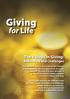 Giving. for Life. The 6 Steps in Giving: Reflections and Challenges