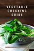 VEGETABLE CHECKING GUIDE