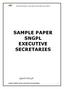 SAMPLE PAPER SNGPL EXECUTIVE SECRETARIES