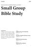 Small Group Bible Study