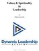 Values & Spirituality in Leadership William R. Auxier, Ph.D.
