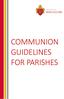COMMUNION GUIDELINES FOR PARISHES
