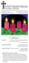 Advent Candles 2015 John Stuart. Gathering. PRELUDE Overture in G Minor Georg Philipp Telemann O Come, O Come, Emmanuel arr.