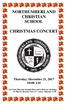 NORTHUMBERLAND CHRISTIAN SCHOOL CHRISTMAS CONCERT
