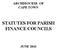 ARCHDIOCESE OF CAPE TOWN STATUTES FOR PARISH FINANCE COUNCILS