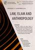 LAW, ISLAM AND ANTHROPOLOGY