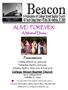 ALIVE! FOREVER! A Musical Drama. Presentations: